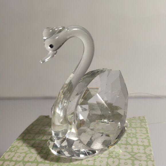 Cut Crystal Ornament Swan Timeless Treasures 27205AMC with Box - Picture 13 of 16